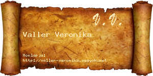 Valler Veronika névjegykártya